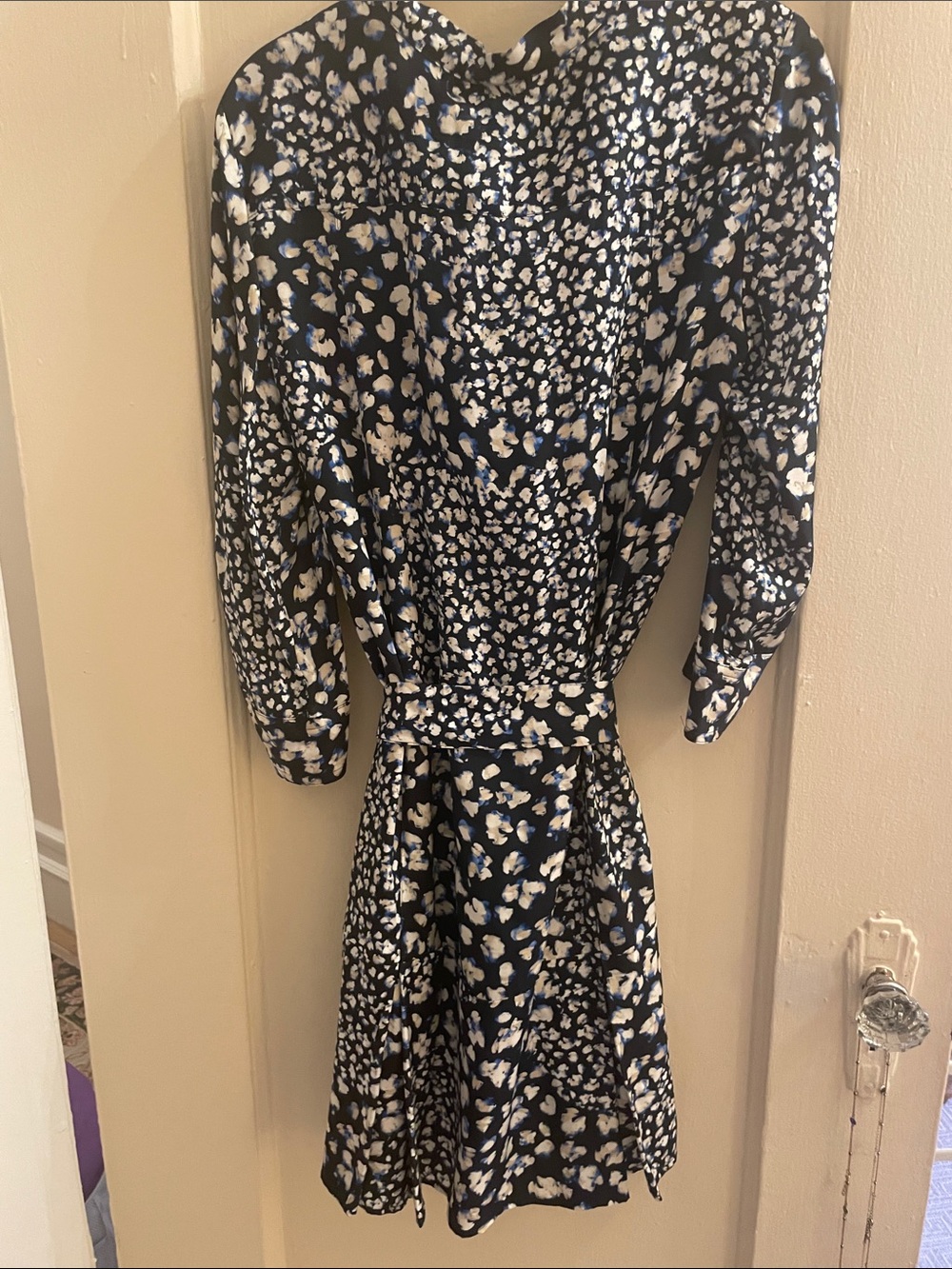 MARELLA Navy and White Floral Tie-Waist Dress - Picture 2 of 7